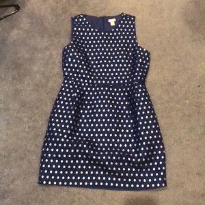 Blue with silver polka dots J Crew Dress